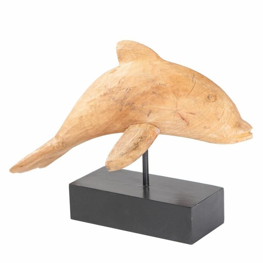 Decorative Figure Alexandra House Living Natural Dolphin 17 x 27 x 35 cm