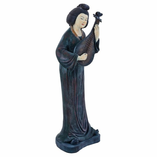 Figura Decorativa Alexandra House Living Oriental Música 16 x 60 x 21 cm