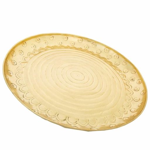 Decorative Plate Alexandra House Living Golden 39 x 2 x 39 cm