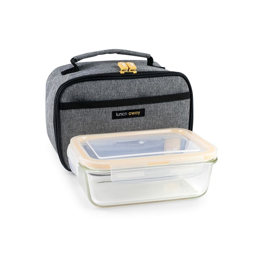 Portameriendas con Accesorios Ibili 753401g Gris Poliéster Vidrio de Borosilicato 21 x 13 x 14 cm
