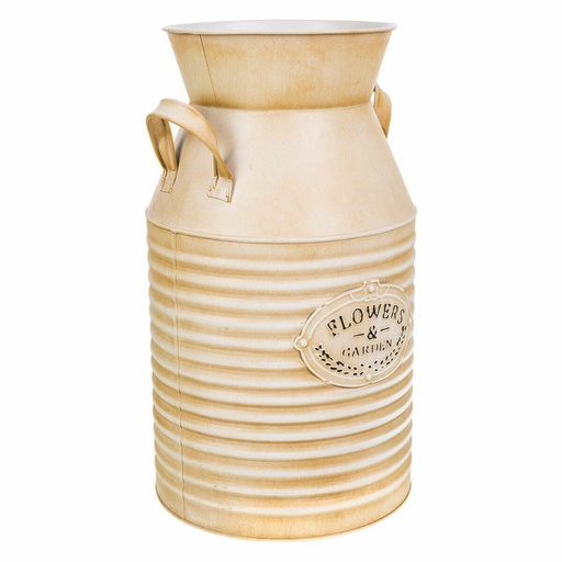 Decorative jug Alexandra House Living White Beige Metal Milk jug 22 x 39 x 25 cm