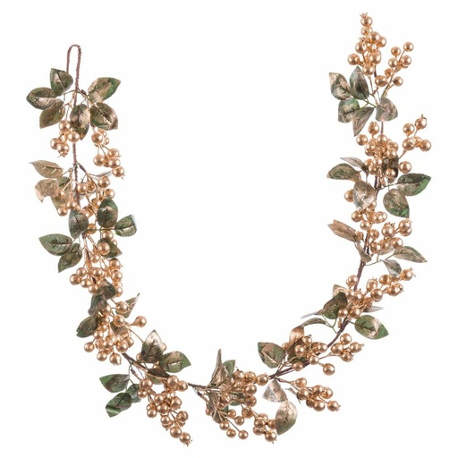 Christmas garland Golden Foam Fabric 15 x 15 x 130 cm