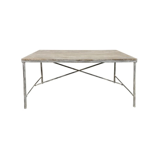 Dining Table Home ESPRIT White Iron Mango wood 160 X 90 X 80 cm