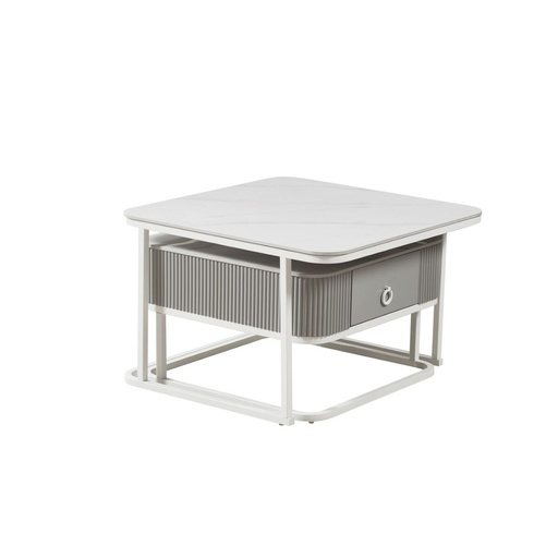 Mesa de Centro Home ESPRIT Blanco 70 x 70 x 45 cm