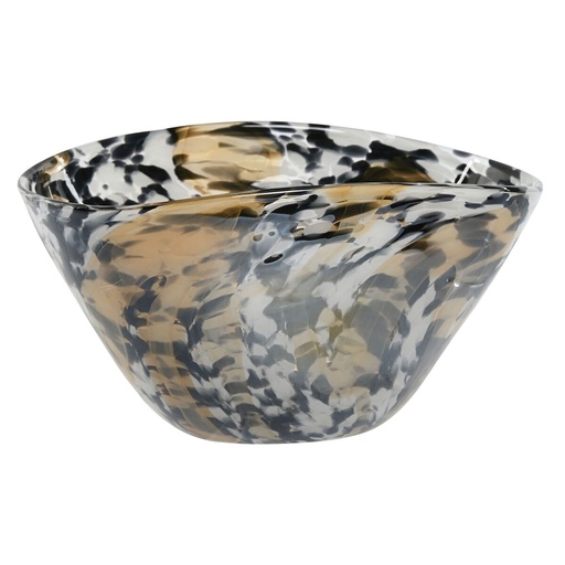 Centro de Mesa Home ESPRIT Negro Crema Cristal 29 x 20 x 15,5 cm