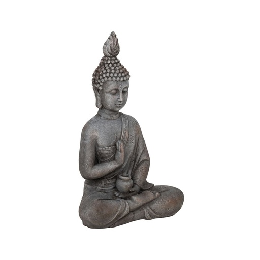 Decorative Figure Grey Buddha 37 x 21 x 56 cm