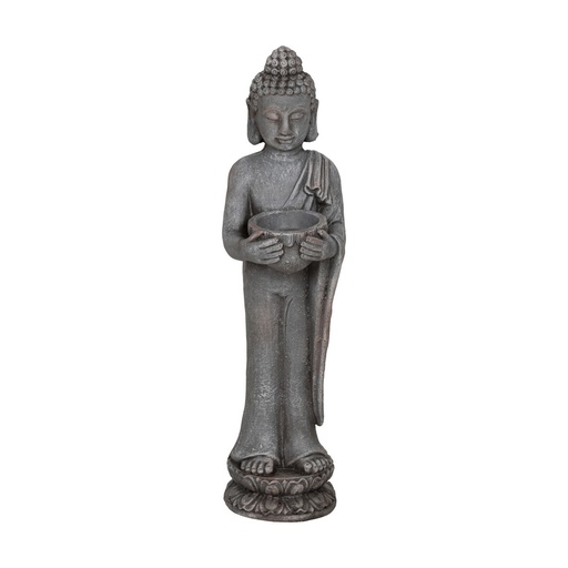 Figura Decorativa Gris Buda 19 x 15 x 58 cm