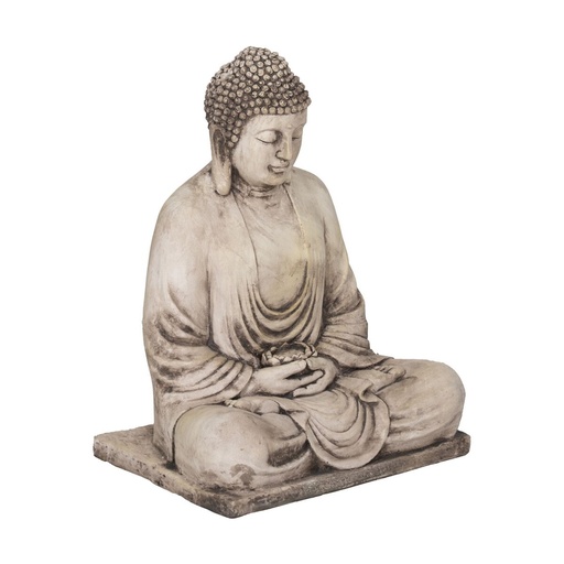 Decorative Figure Beige Grey Buddha 50 x 35 x 62 cm