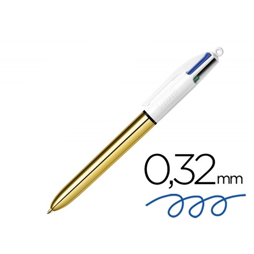 Boligrafo de tinta líquida Bic Dorado