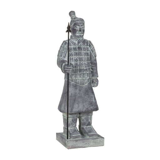 Decorative Figure Grey Warrior 38,5 x 34 x 122 cm