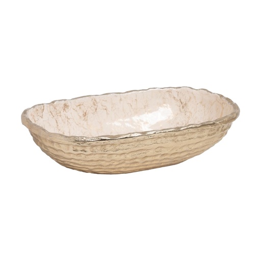 Centro de Mesa Blanco Champán 39 x 23,25 x 9,5 cm