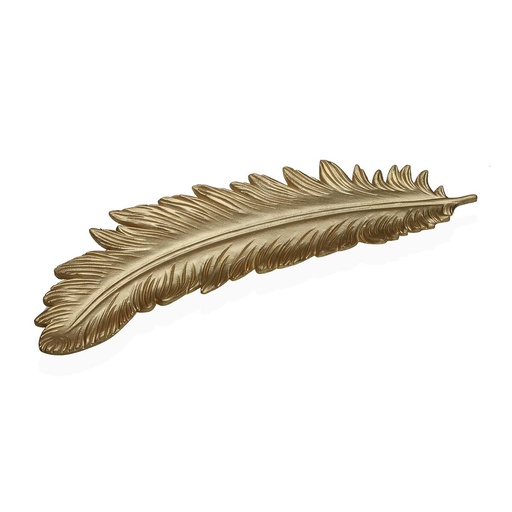 Centerpiece Versa Golden MDF Wood 19 x 3 x 60 cm Feather