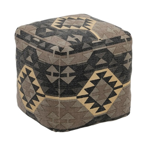 Pouffe Black Taupe 45 x 45 x 45 cm