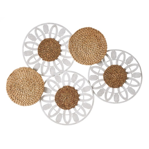 Wall Decoration White Natural 87 x 3,5 x 68 cm