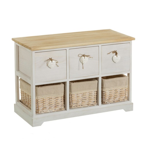 Chest of drawers SWEET HEART Cream Natural 71 x 32 x 49 cm