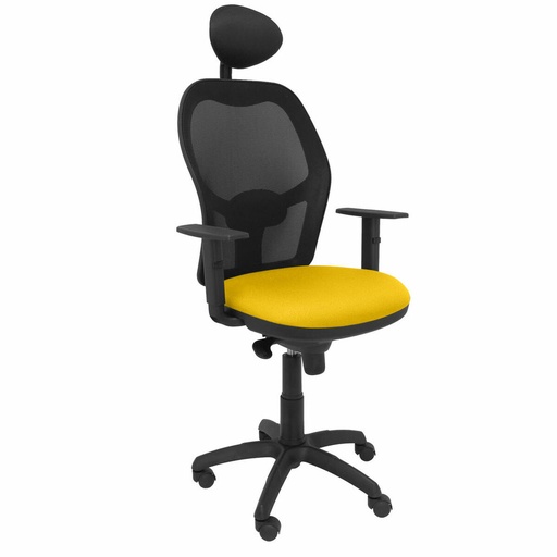 Office Chair with Headrest Jorquera Piqueras y Crespo ALI100C Yellow