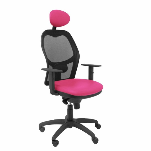 Silla de Oficina con Cabecero Jorquera malla Piqueras y Crespo SNSPRSC Rosa