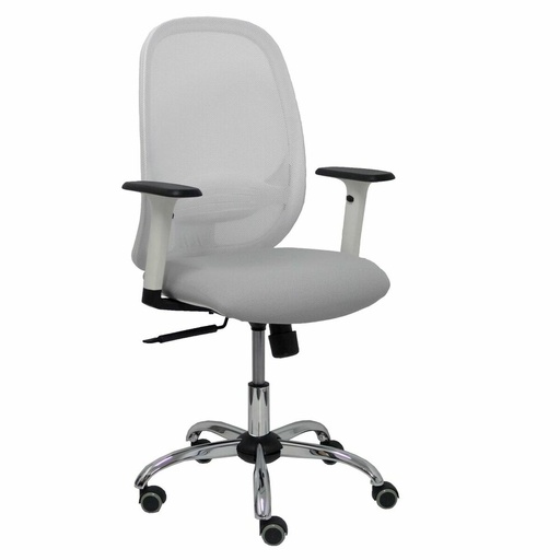 Silla de Oficina Piqueras y Crespo 354CRRP Blanco Gris claro Con reposabrazos
