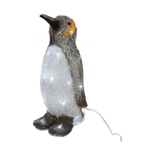 Adorno Navideño Lumineo Pingüino 17 x 16 x 33 cm Blanco (4 Piezas)