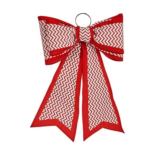 Lazo Krist+ HJ1-12081 Blanco Rojo 40 x 60 cm 53 x 56 x 7,5 cm Adorno Navideño