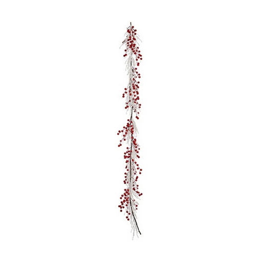 Guirnalda de Navidad Krist+ K1912687 Blanco Rojo Plástico Nevado 40 x 9 x 40 cm