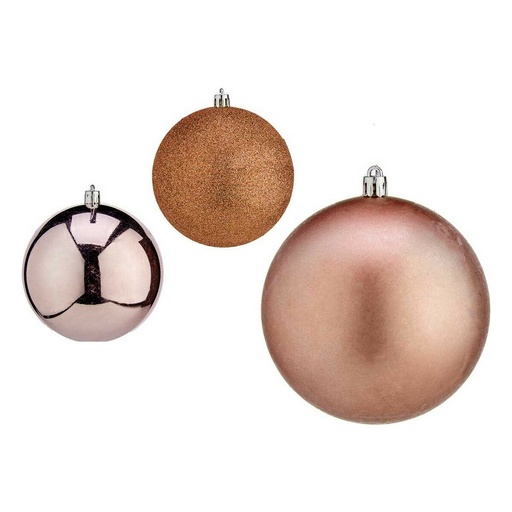 Bolas de Navidad Krist+ 00727 Rosa Plástico Ø 10 cm 6 Unidades