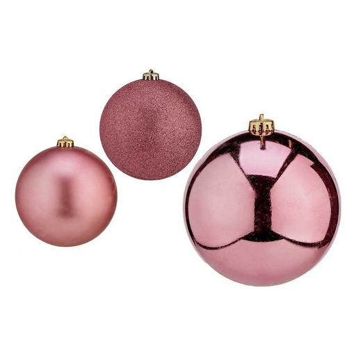 Christmas Baubles Krist+ 00739 Pink PVC Ø 10 cm 6 Units