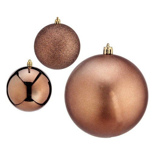 Christmas Baubles Krist+ 00781 Brown Plastic Ø 10 cm 6 Units