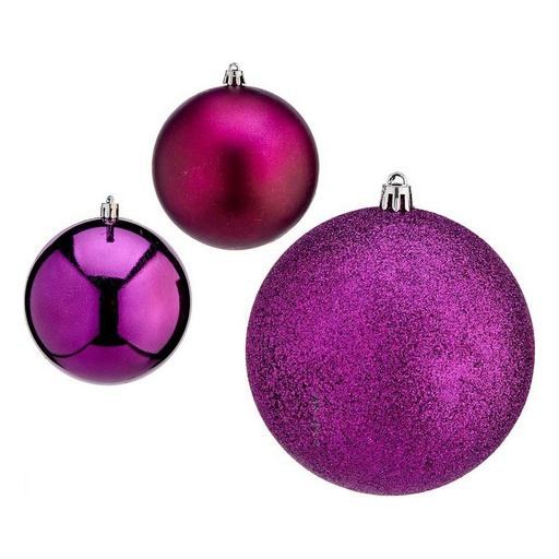 Bolas de Navidad Krist+ 00835 Morado Plástico Ø 10 cm 6 Unidades
