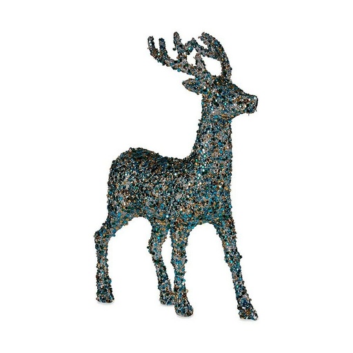 Christmas Reindeer Krist+ R201-068Z-6 Blue Golden Reindeer 15 x 45 x 30 cm