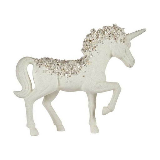 Figura Decorativa Krist+ Blanco Unicornio 9,5 x 31 x 40 cm