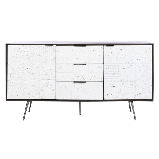 Sideboard DKD Home Decor White Dark brown Mango wood 150 x 43 x 80 cm