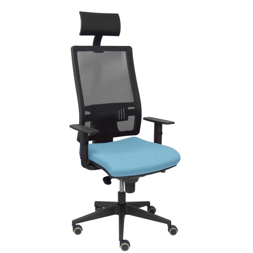 Office Chair with Headrest Horna Piqueras y Crespo SBALI13 Sky blue
