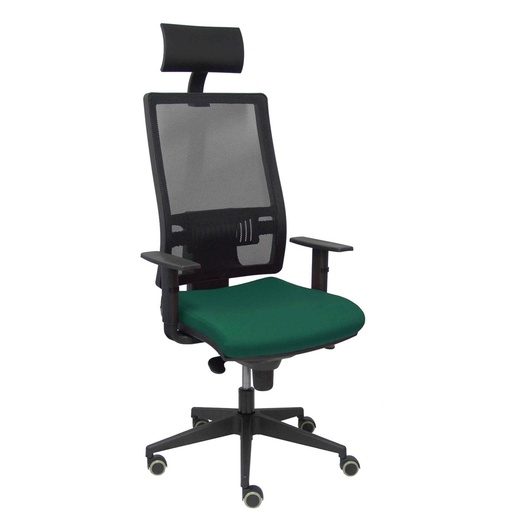 Office Chair with Headrest Horna Piqueras y Crespo BALI426 Dark green