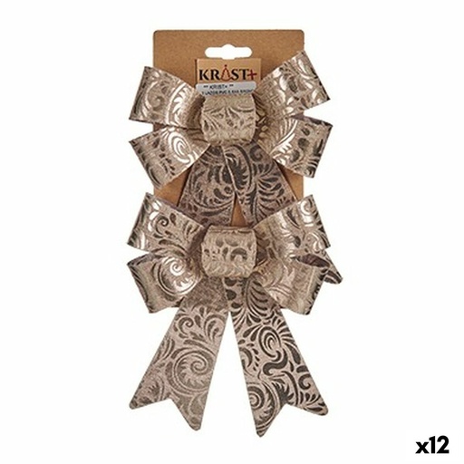 Lazos Krist+ HJ1-12010 Bronce 15 x 4 x 16 cm 15 x 28 x 4 cm Adorno Navideño (12 Unidades)