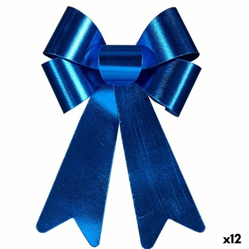 Lazo Krist+ HJ1-12061 Azul 24 x 36 x 5 cm Adorno Navideño (12 Unidades)