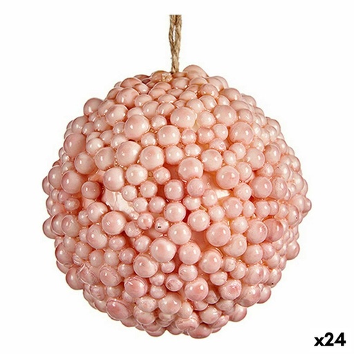 Bola de Navidad Krist+ 19A24330 Rosa Plástico (24 Unidades)