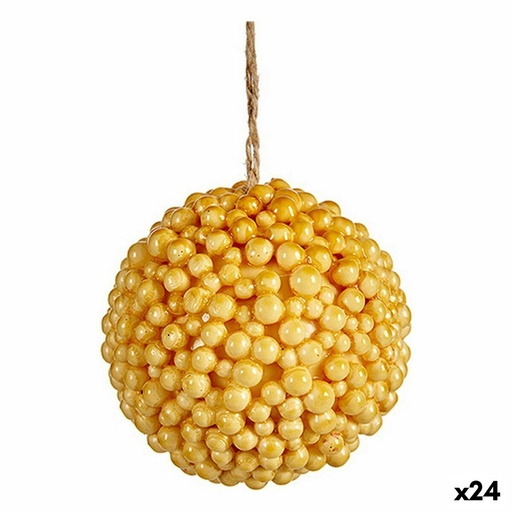 Bola de Navidad Krist+ 19A24331 Amarillo Plástico (24 Unidades)