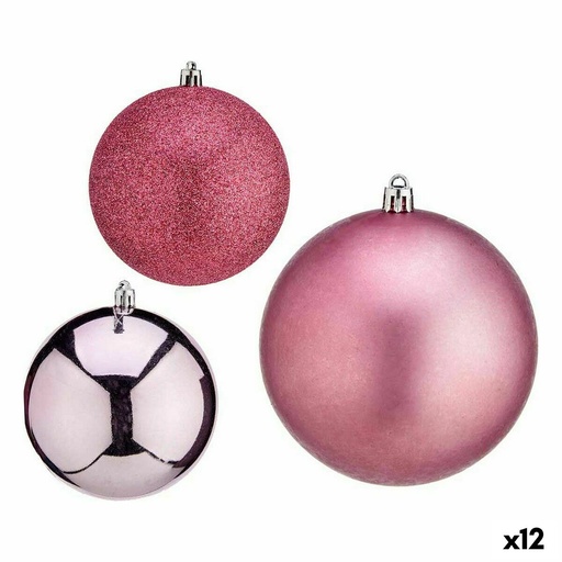 Set of Christmas balls Krist+ 00787 Pink Plastic (12 Units)