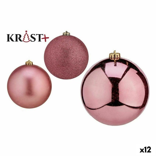 Set of Christmas balls Krist+ 00739 Pink PVC (12 Units)