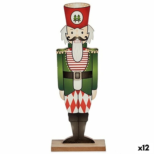 Nutcracker Krist+ 19XD35232 Black Red Green Wood 8 x 40 x 15 cm Nutcracker (12 Units)