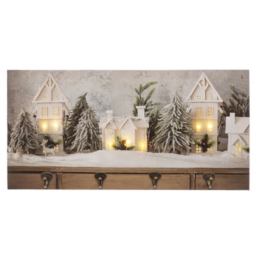 Decoración luminosa Multicolor Navidad 60 x 30 x 1,8 cm
