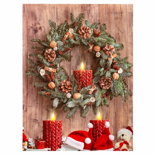 Lighting decoration Multicolour Christmas 30 x 40 x 1,8 cm