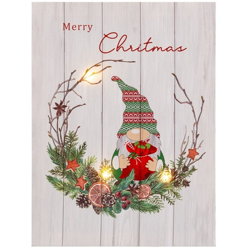 Decoración luminosa Multicolor Navidad 30 x 40 x 1,8 cm