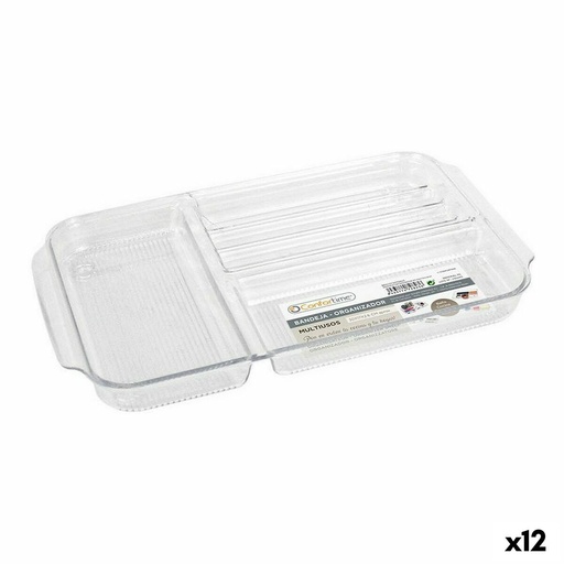 Bandeja con Compartimentos Confortime Poliestireno 30 x 17,7 x 2,6 cm 12 Unidades (30 x 17 x 2,6 cm)