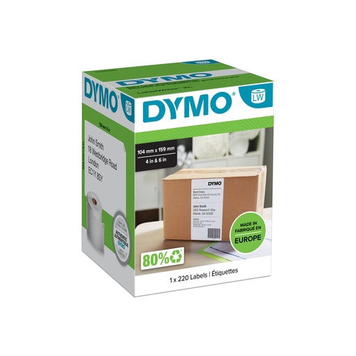 Rollo de Etiquetas Dymo S0904980 Blanco Negro/Blanco