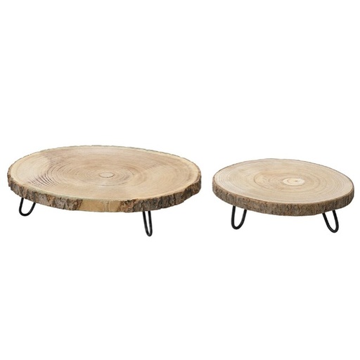 Juego de Bandejas KSD Ø 34 x 7,5 cm Ø 26 x 7,5 cm Decorativo 2 Piezas