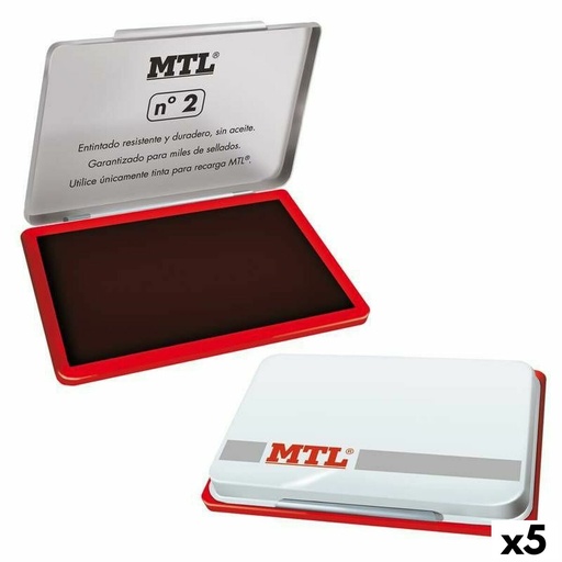 Tampón metálico para sellado MTL Rojo (5 Unidades)
