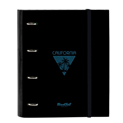 Carpeta de anillas BlackFit8 California Azul Negro 27 x 32 x 3.5 cm