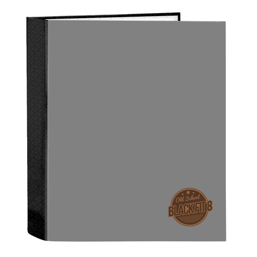 Ring binder BlackFit8 Old school Black Grey A4 27 x 33 x 6 cm